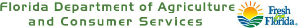 Back to Florida Department of Agriculture and Consumer Services Homepage Back to Florida Department of Agriculture and Consumer Services Homepage